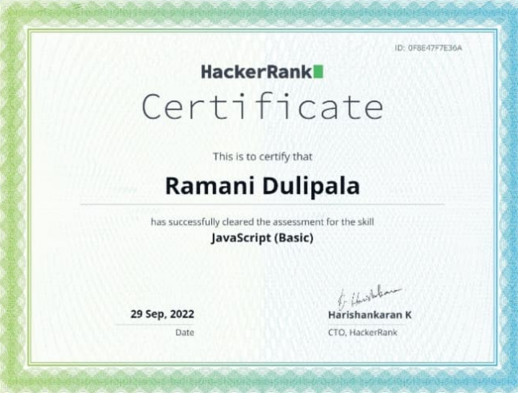 Security Operations Analyst Certificate